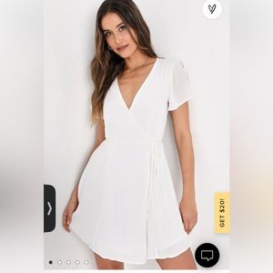 Lulu’s Harbor Point White Wrap Dress | Spring and Summer Sundress